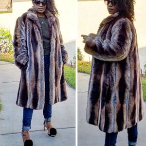 BCBGMaxAzria Vegan Fur Trench Coat
